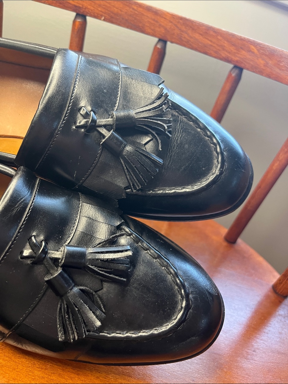 Allen Edmonds Newport Black Leather Kiltie Tassel Loafers Men’s 8.5 EUC - Picture 12 of 12